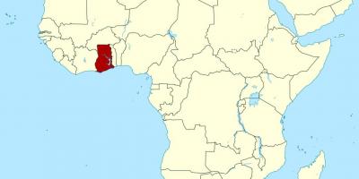 Afrika térkép mutatja ghána