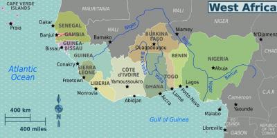 Térkép ghána nyugat-afrika