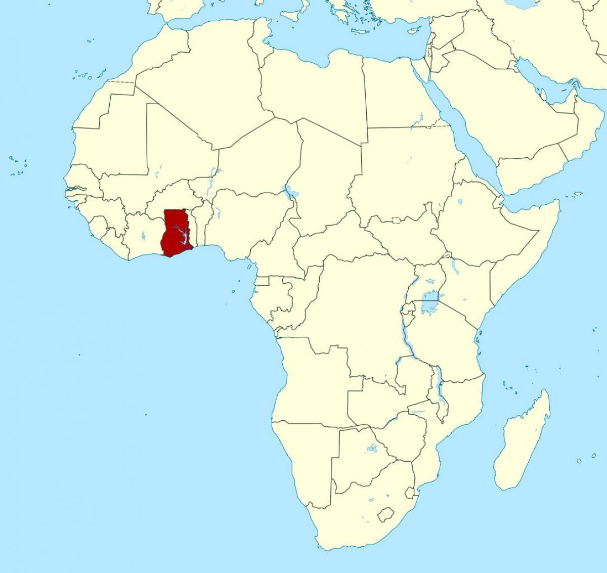 afrika térkép mutatja ghána